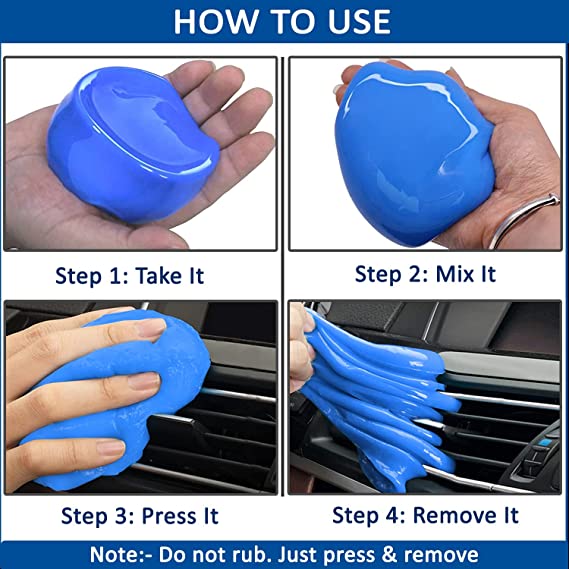 LAZI Multipurpose Car AC Vent Interior Dust Cleaning Gel Jelly Detailing Putty Cleaner