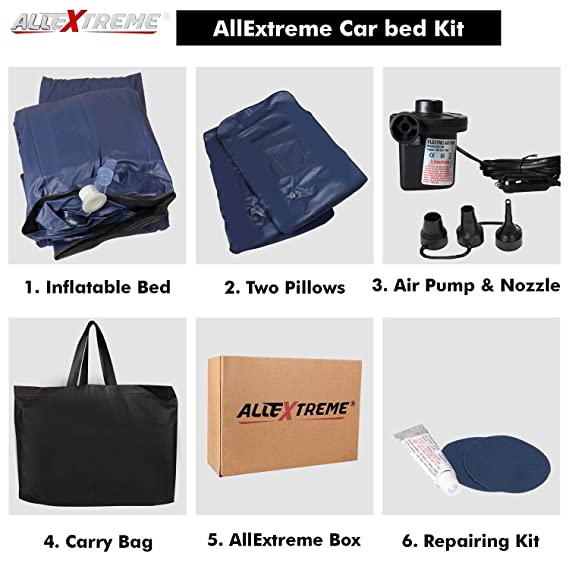 AllExtreme Multifunctional Inflatable Car Bed Mattress with Two Air Pillows in 2023