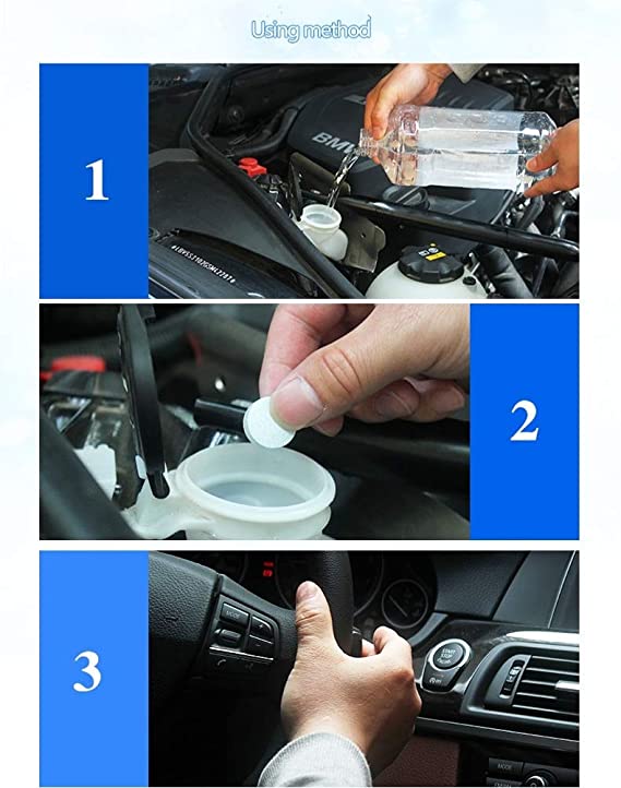 HSR Car Accessories in 10PCS/1Set Car Wiper Detergent Effervescent Tablets