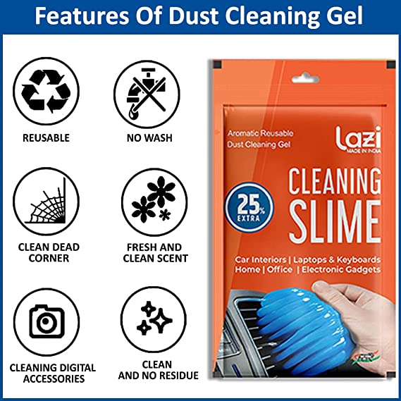 LAZI Multipurpose Car AC Vent Interior Dust Cleaning Gel Jelly