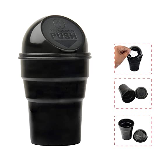 APPUCOCO Mini Car Trash Bin Can Holder Dustbin