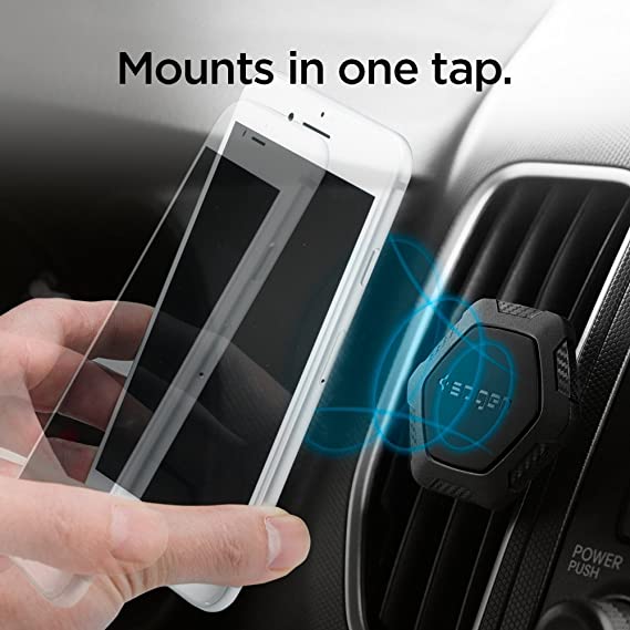 Spigen Kuel QS11 Quad Car Phone Mount Magnetic Air Vent Phone Holder QNMP Compatible with Most Smartphones